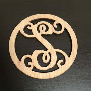 Wooden S.   Natural on both sides
